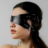 Máscara de Couro BDSM para Vendar os Olhos