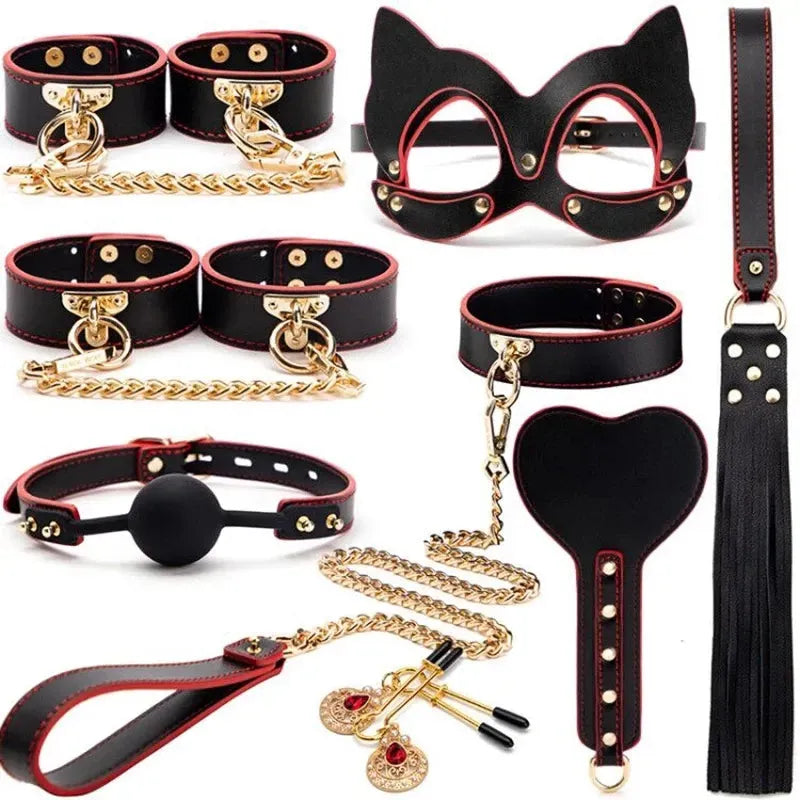COMBO SADO - Kit BDSM Premium - 8 Peças