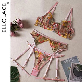 Conjuntinho Lingerie Sexy Estilo Florida & Transparente - Libertina Shop