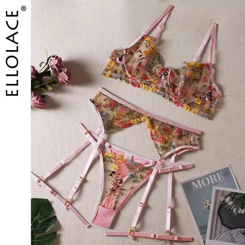 Conjuntinho Lingerie Sexy Estilo Florida & Transparente - Libertina Shop