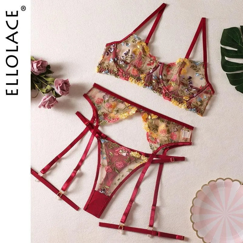 Conjuntinho Lingerie Sexy Estilo Florida & Transparente - Libertina Shop