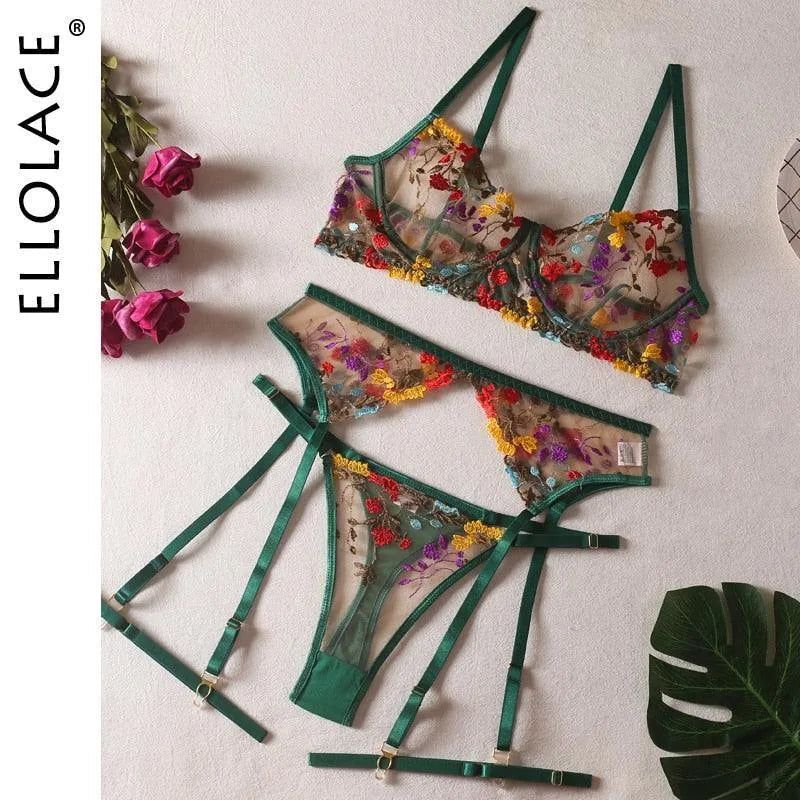 Conjuntinho Lingerie Sexy Estilo Florida & Transparente - Libertina Shop
