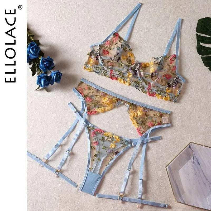Conjuntinho Lingerie Sexy Estilo Florida & Transparente - Libertina Shop