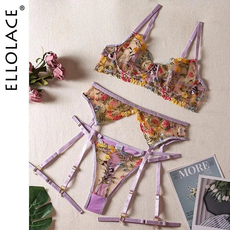 Conjuntinho Lingerie Sexy Estilo Florida & Transparente - Libertina Shop