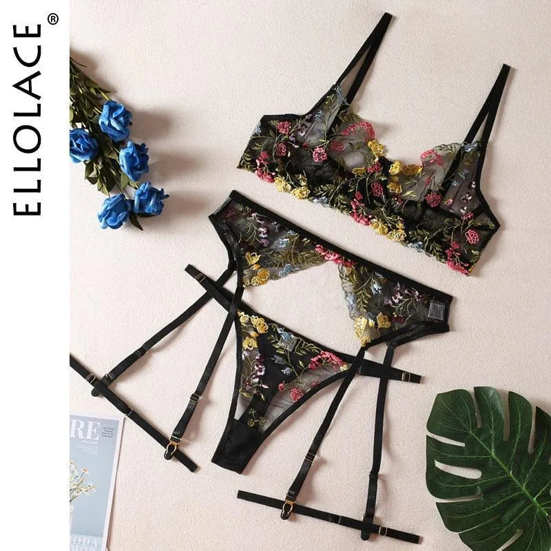 Conjuntinho Lingerie Sexy Estilo Florida & Transparente - Libertina Shop