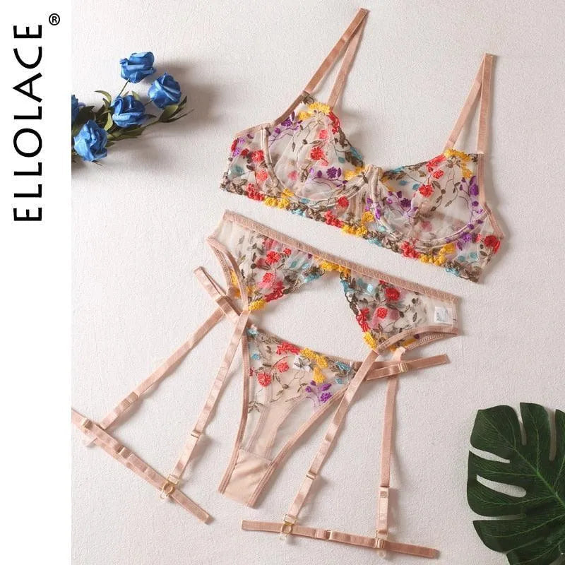 Conjuntinho Lingerie Sexy Estilo Florida & Transparente - Libertina Shop