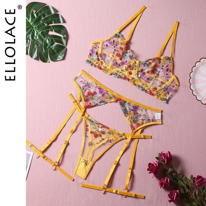 Conjuntinho Lingerie Sexy Estilo Florida & Transparente - Libertina Shop