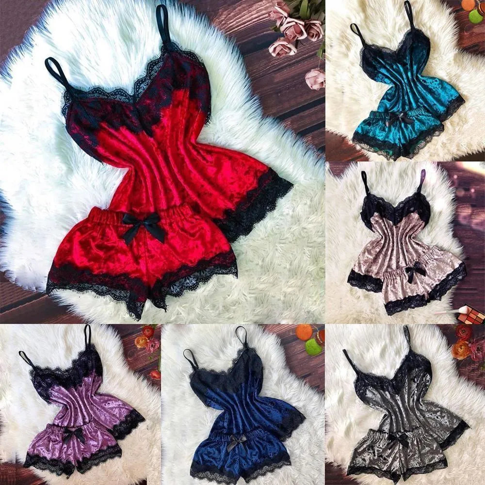Conjunto Luxury -  Conjunto de Pijama Sexy em Renda