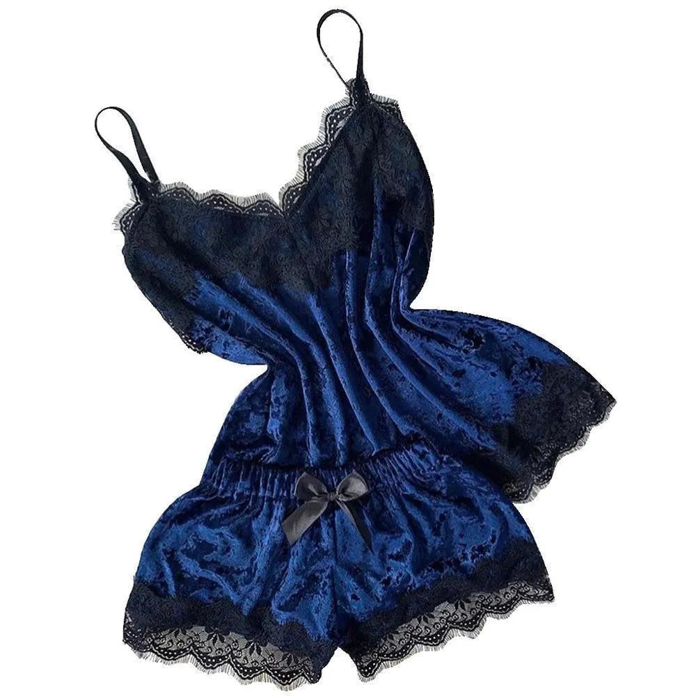 Conjunto Luxury -  Conjunto de Pijama Sexy em Renda
