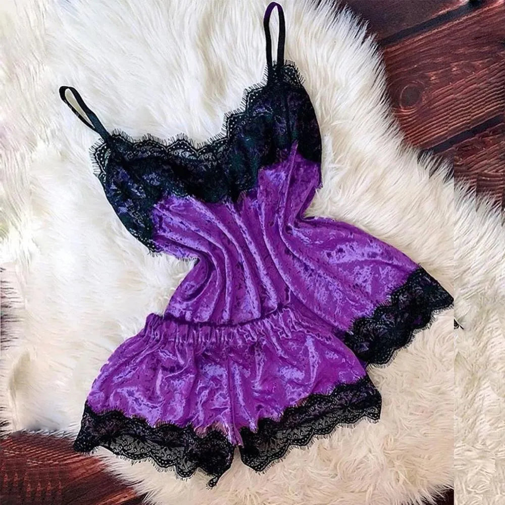 Conjunto Luxury -  Conjunto de Pijama Sexy em Renda