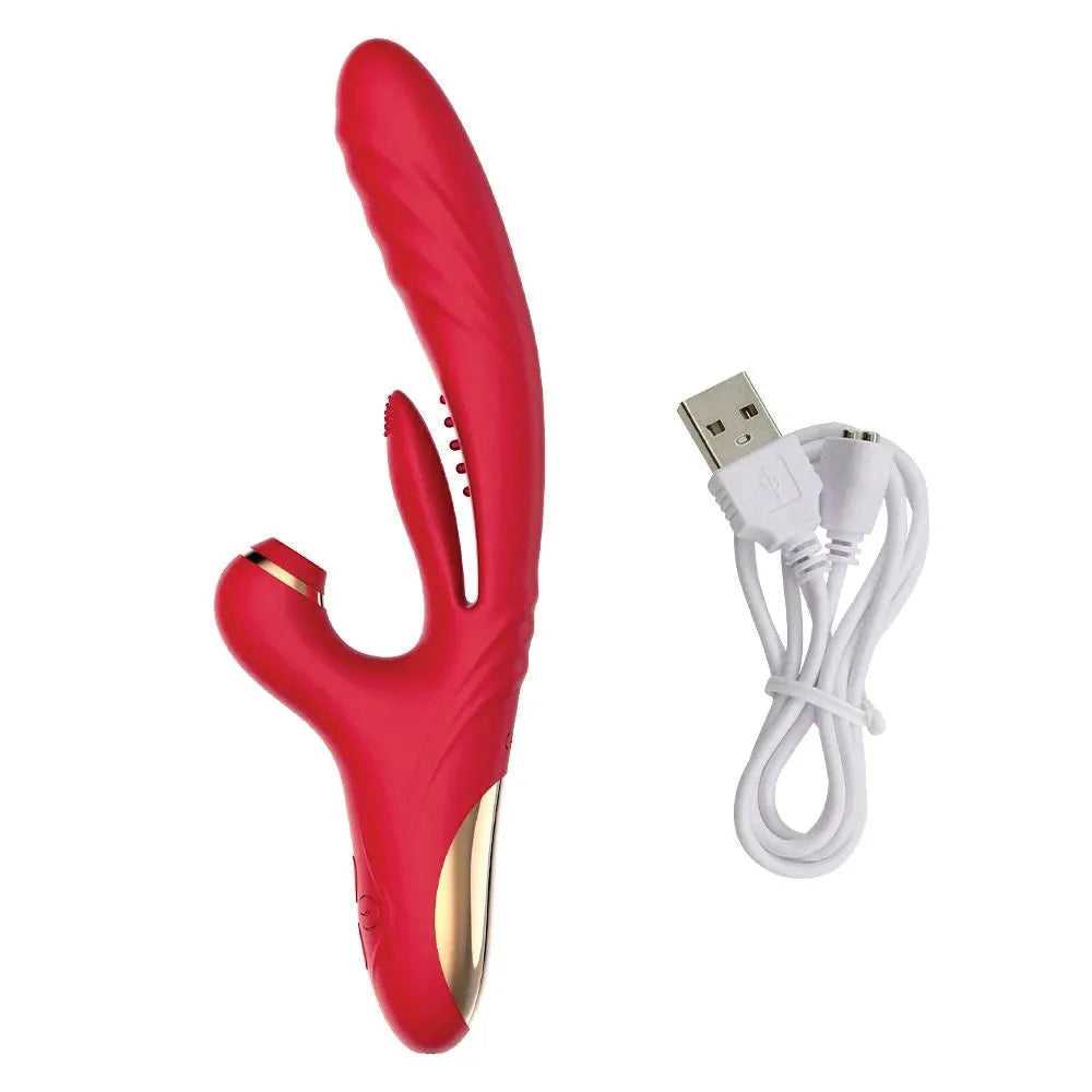 Vibrador Rabbit 4 em 1 Thrust Hot - Vibração, Aquecimento, Vai e Vem e Pulsação