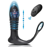 Vibrador Masculino Êxtase 3 em 1  - Anel Peniano Vibrador Próstata com Movimentos Vai-Vem e Estimulador Períneo