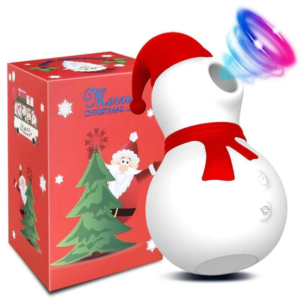 Vibrador Sugador de Clitóris Pinguin Noel com 10 Níveis Intensos de Sucção