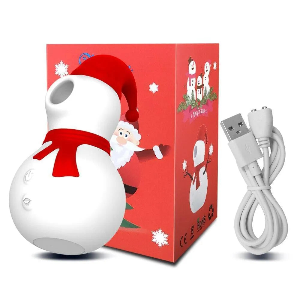 Vibrador Sugador de Clitóris Pinguin Noel com 10 Níveis Intensos de Sucção