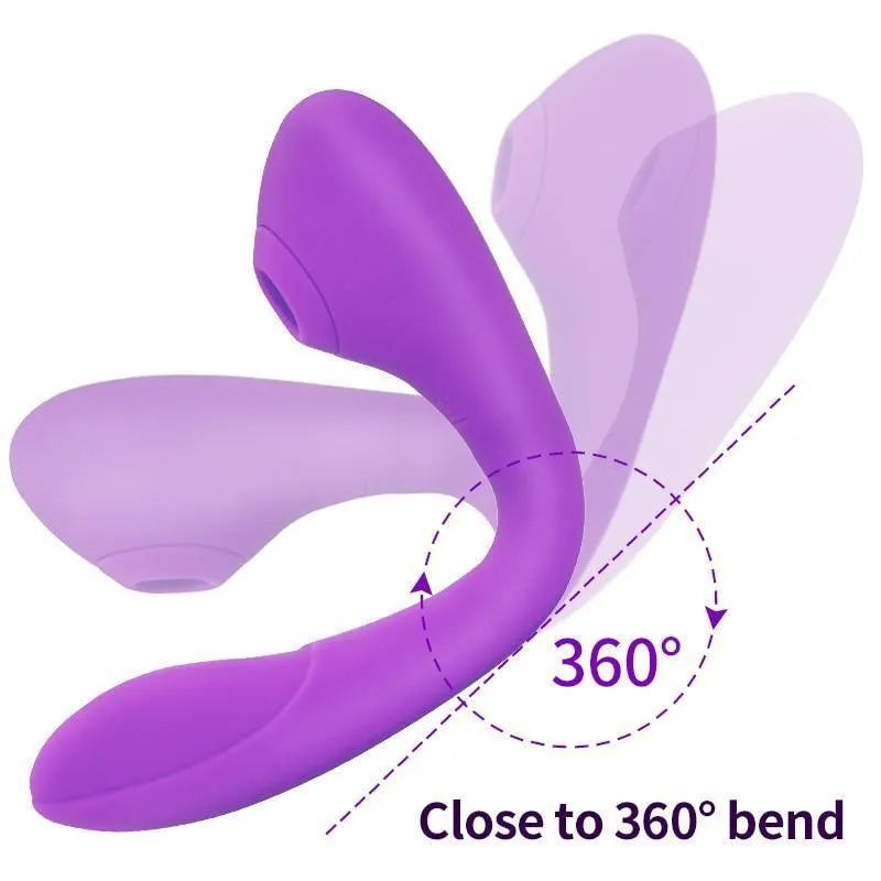 Vibrador Varinha Mágica com Sugador de Clitóris - TwoLoving
