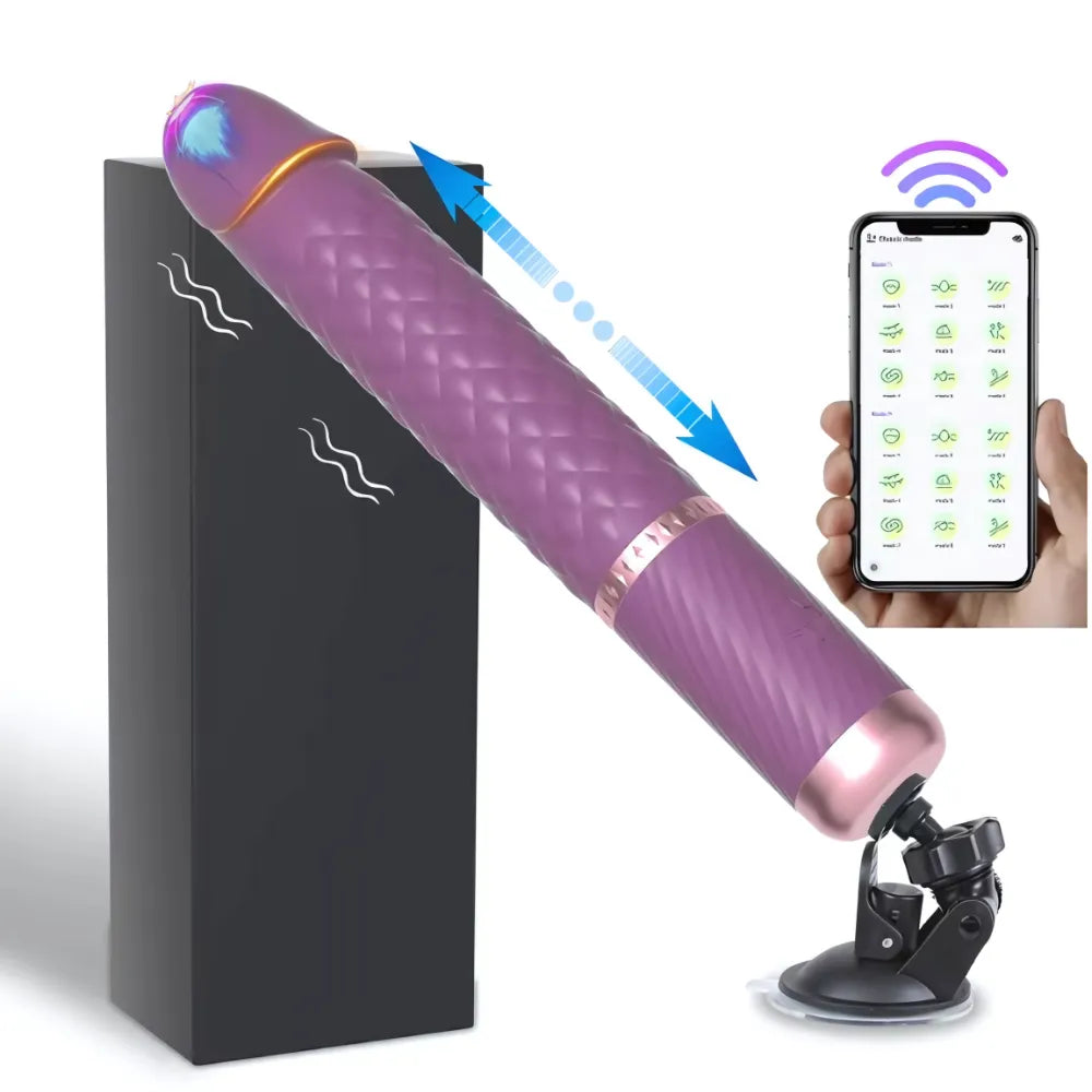Vibrador Dildo PowerPulse G - Com Base para Apoio Movimentos de Vai e Vem e Vibração